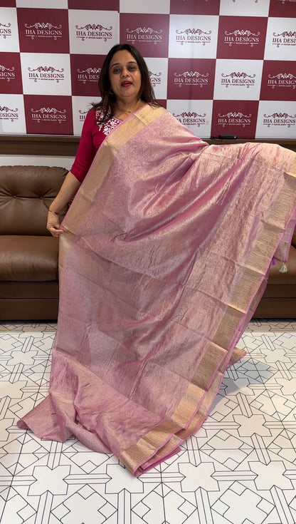 TISSUE BANARASI SAREE - IHA 14434