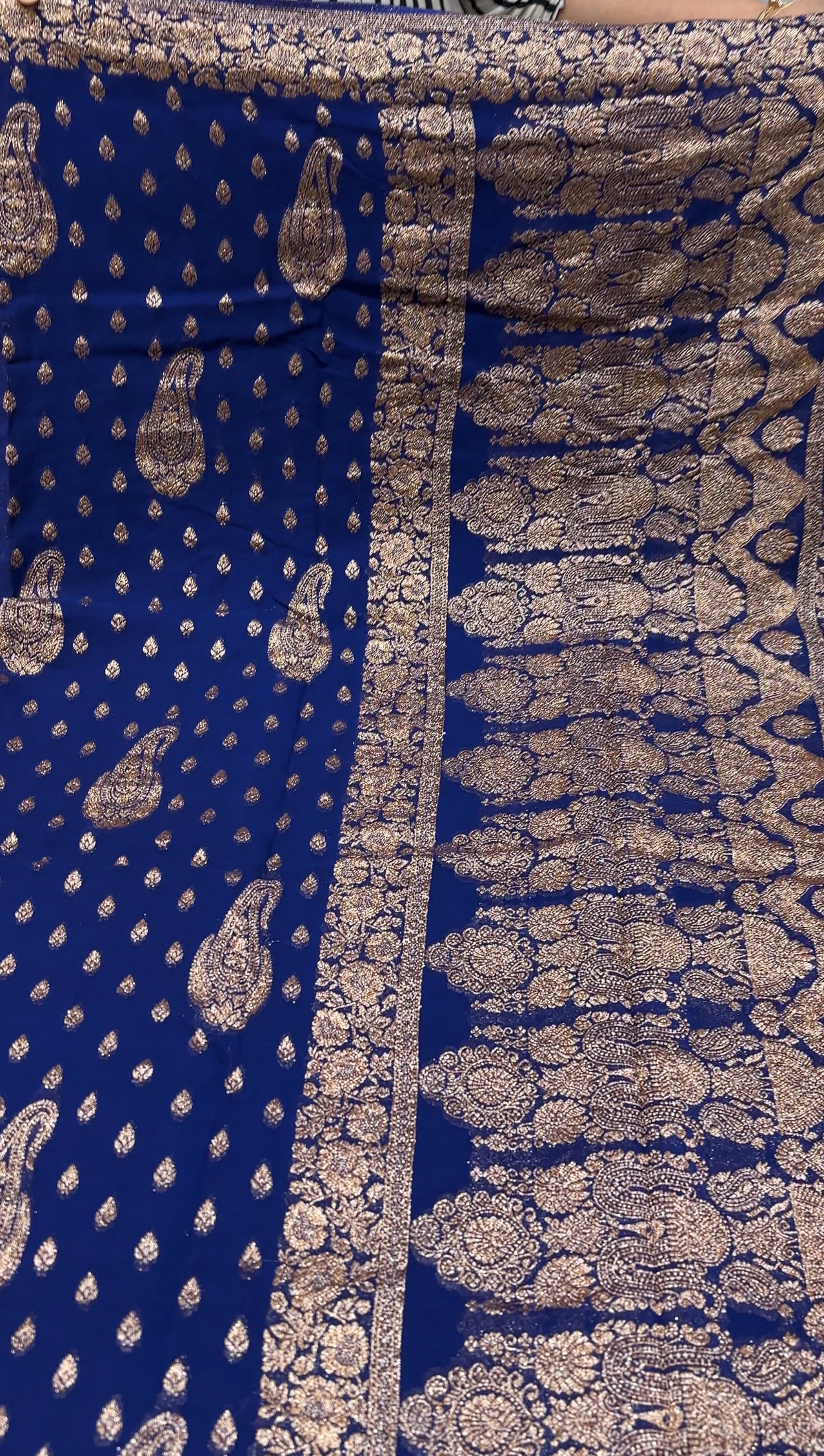 GEORGETTE BANARASI SAREES - IHA 16132