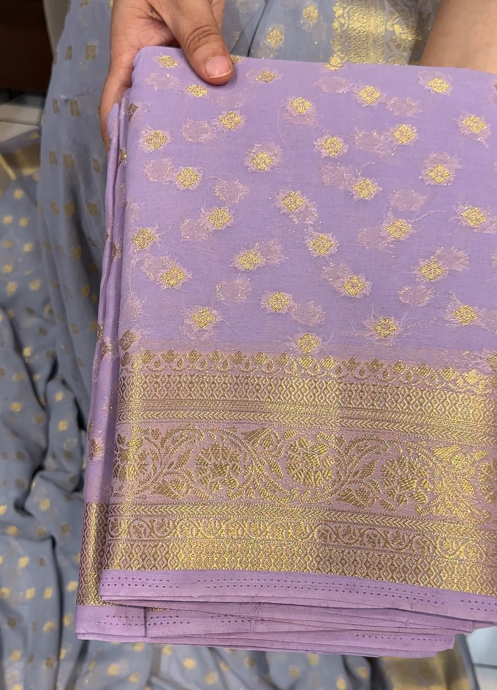 GEORGETTE BANARASI SAREE - IHA 18109