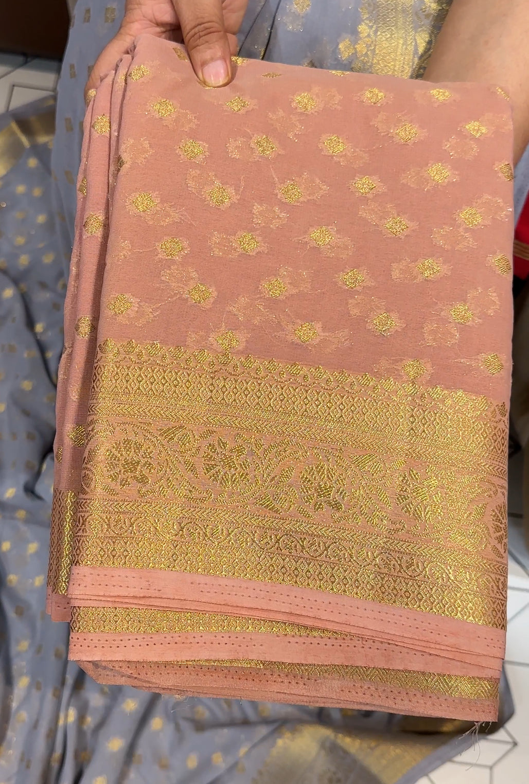 GEORGETTE BANARASI SAREE - IHA 18109