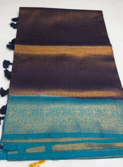 SEMI BANARASI SAREE - IHA 16898