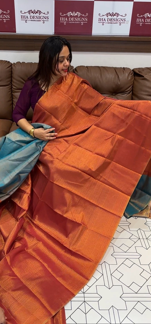 SEMI TISSUE SILK SAREES - IHA 15520