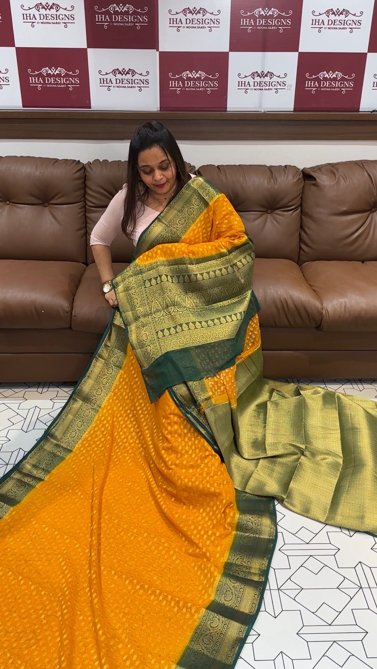 GEORGETTE BANARASI SAREE - IHA 14860