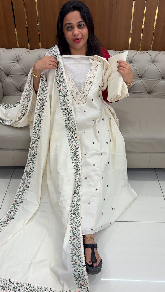 MUL MUL UNSTITCHED SALWAR SUITS - IHA 25707
