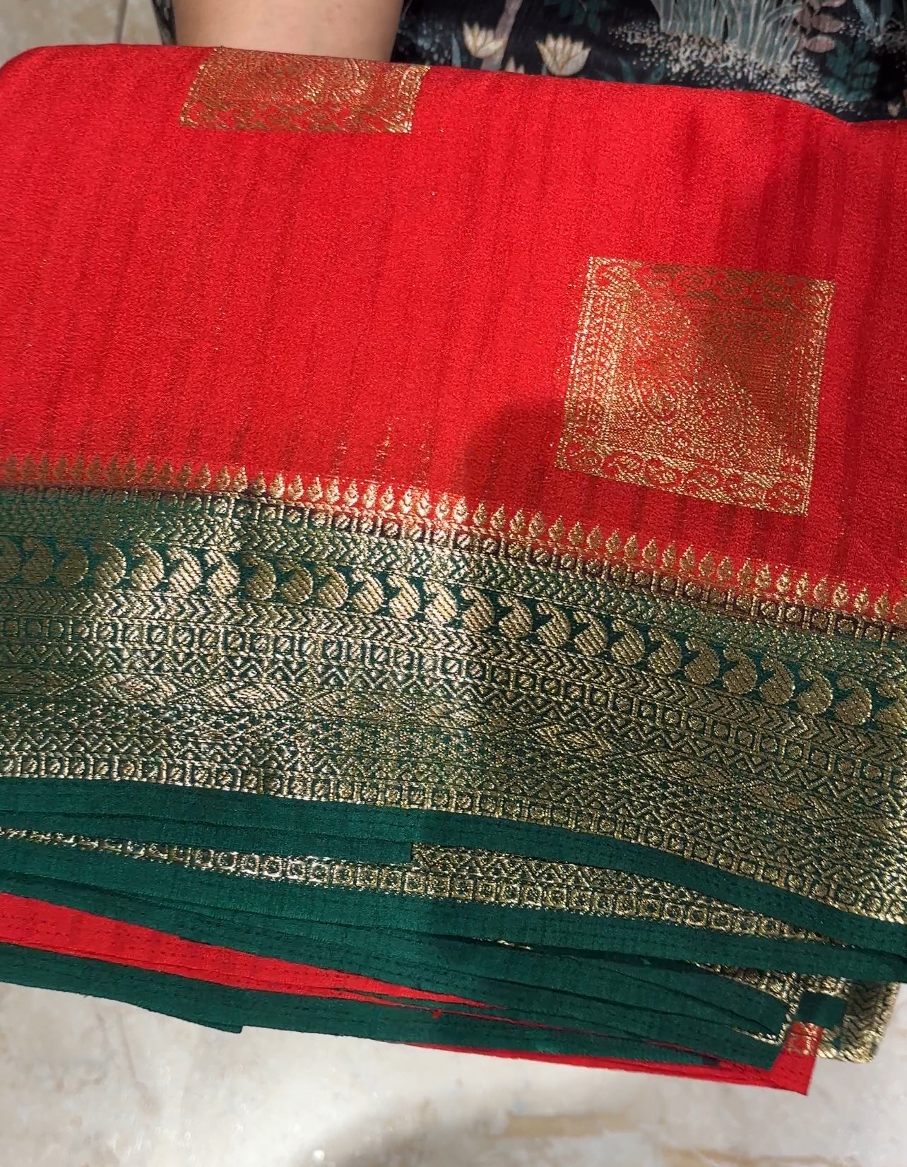 SEMI BANARASI SAREES - IHA 19629