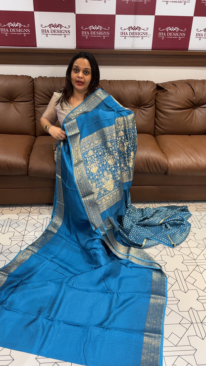 DESIGNER SEMI BANARASI SAREES - IHA 15866