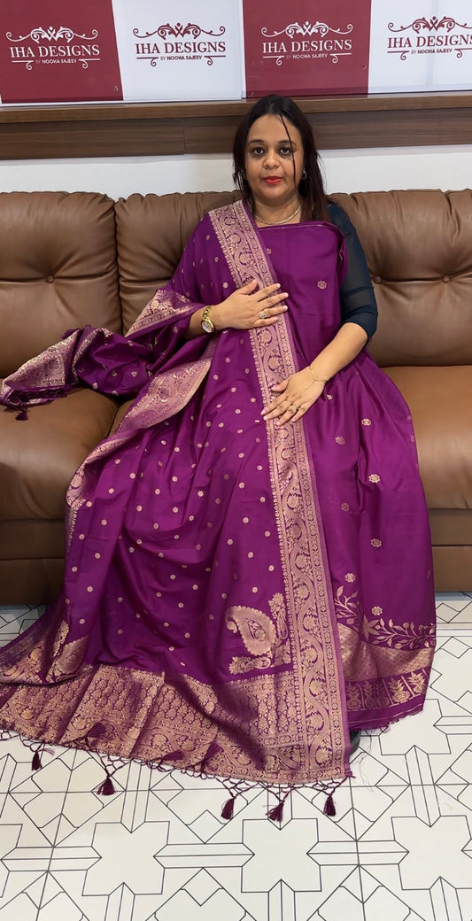 BANARASI  UNSTITCHED SALWAR SUITS - IHA 8778