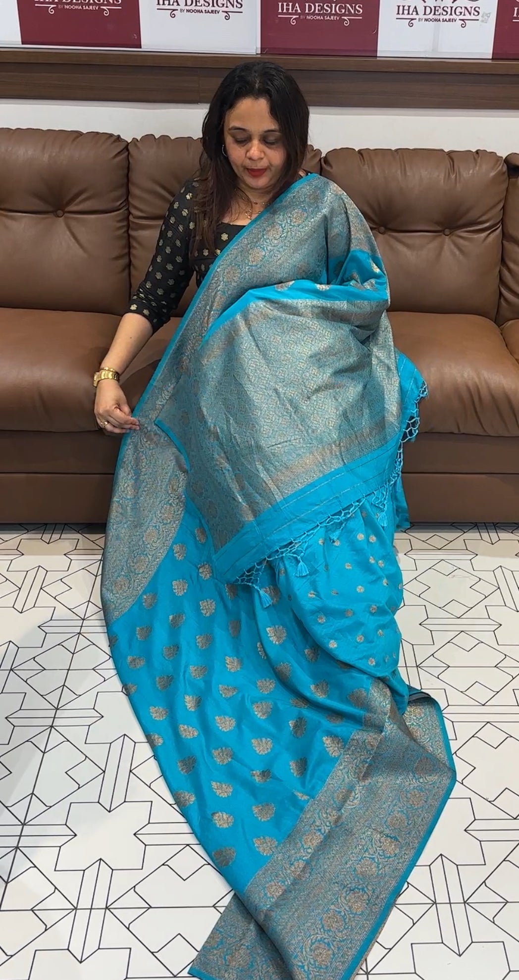 SEMI KATAN SAREE - IHA 14566