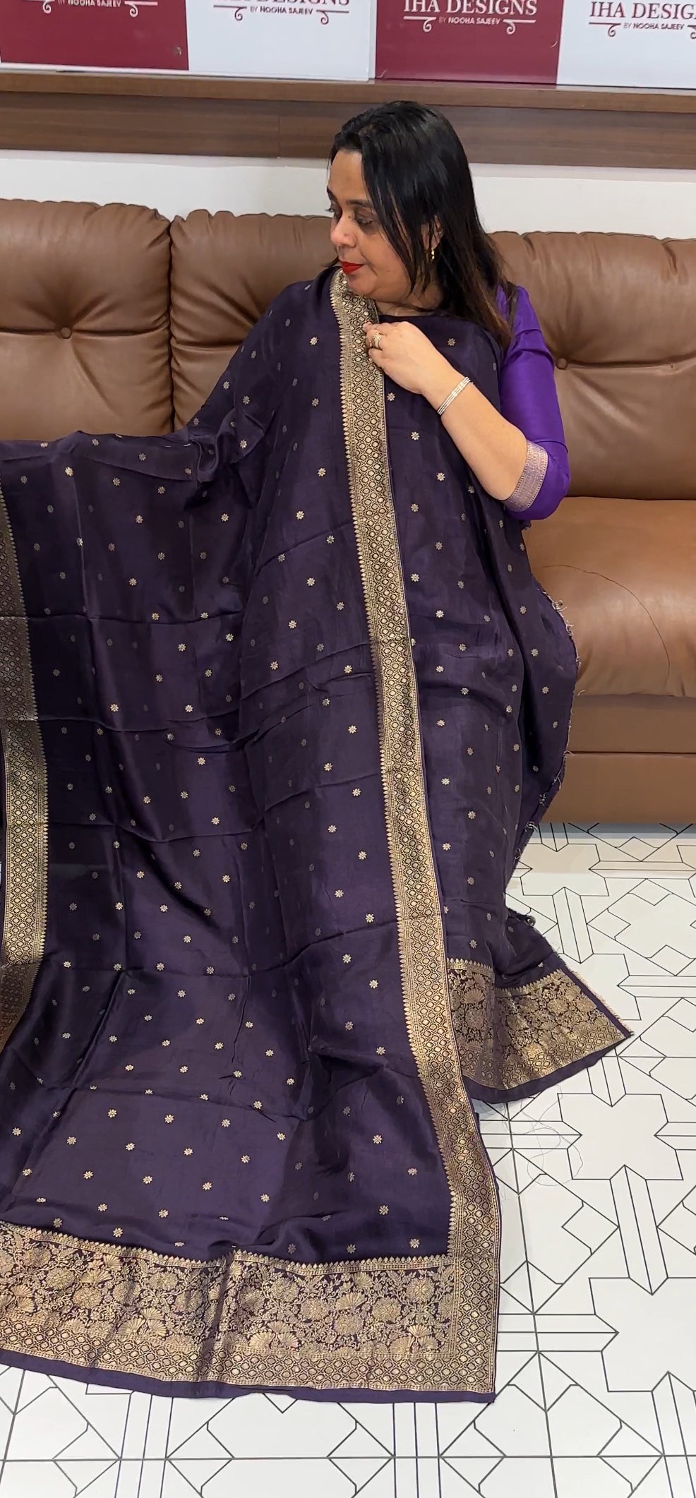 SILK BANARASI UNSTITCHED SALWAR SUITS - IHA 19205