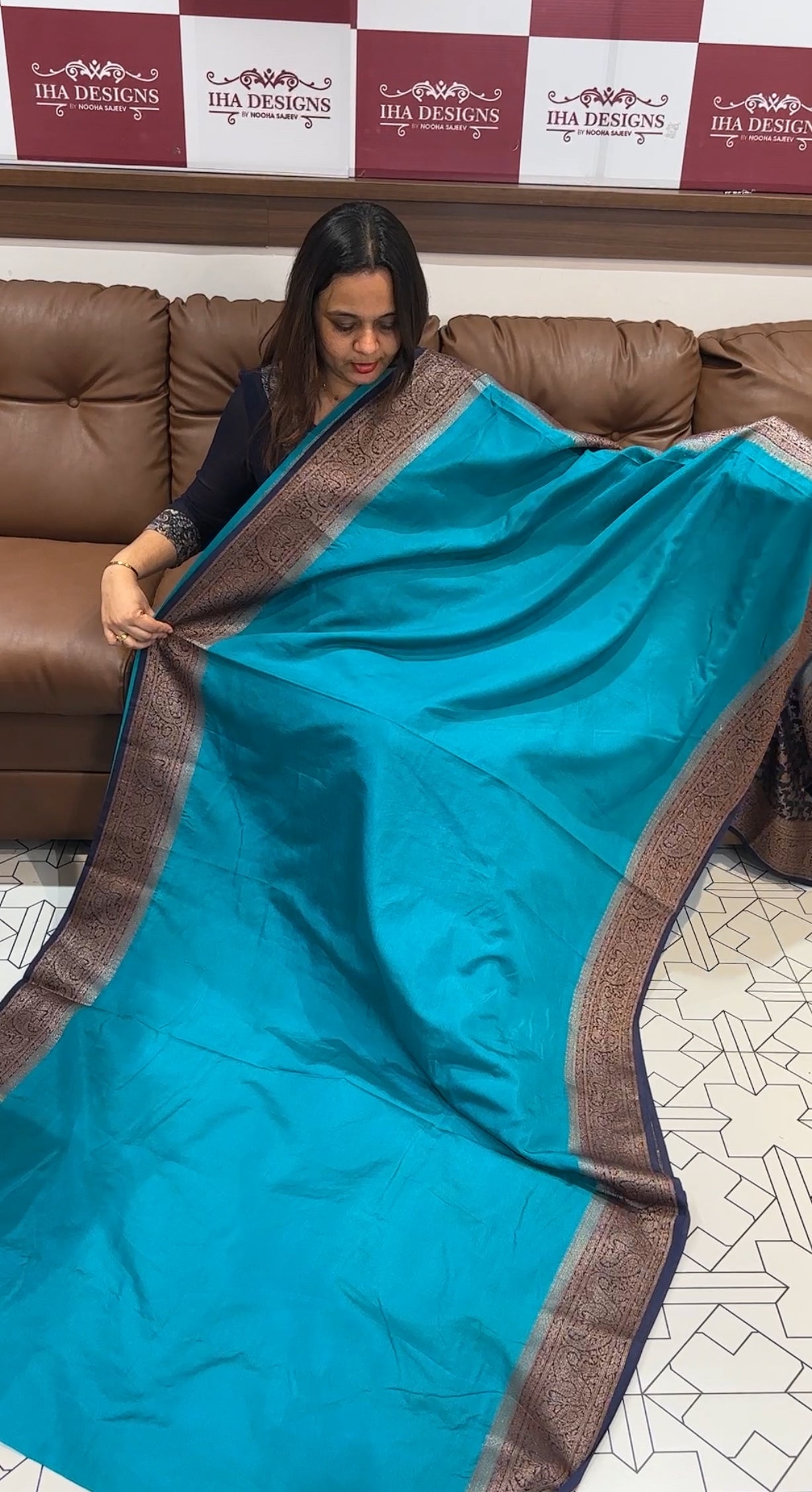 SEMI BANARASI SAREES - IHA 15118