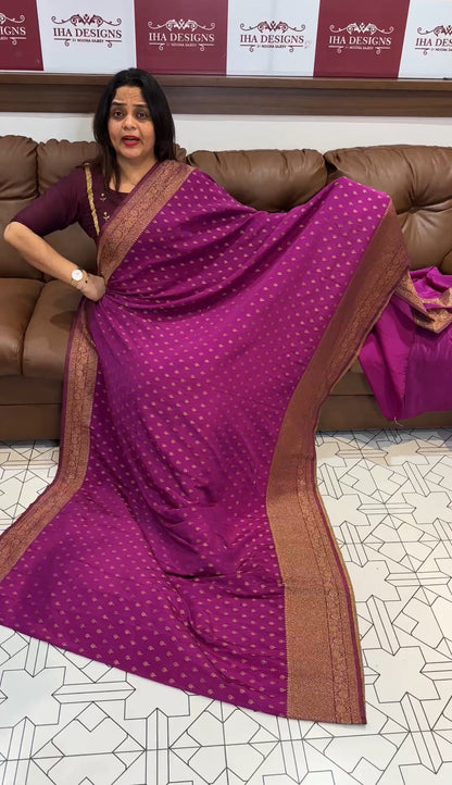 FORWARD SEMI BANARASI SAREES - IHA 17729