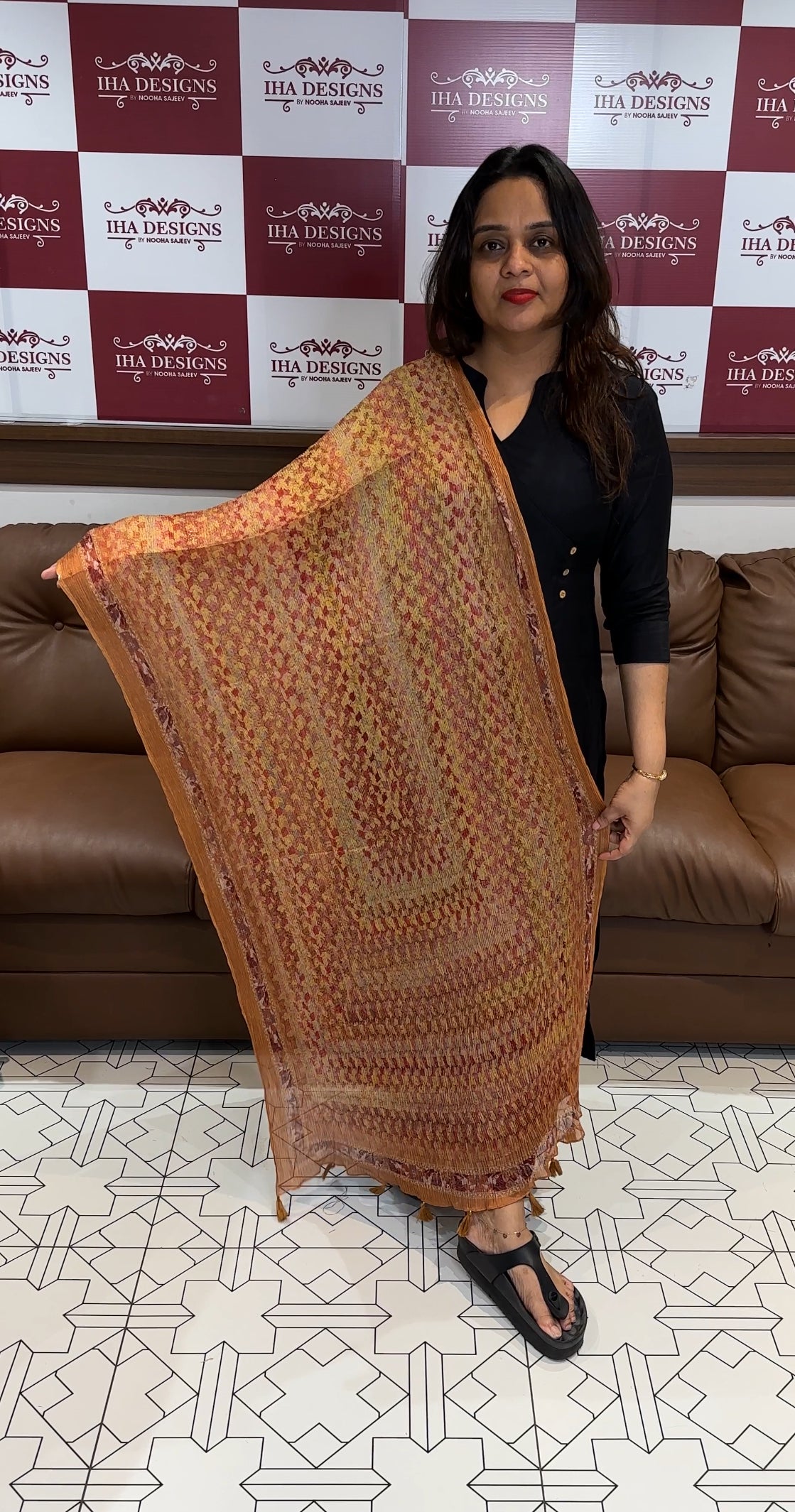 PRINTED DUPATTA - IHA 16973