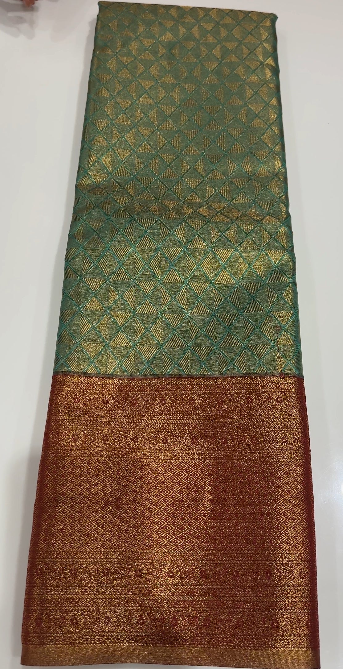 TISSUE KANCHIPURAM SILK SAREE - IHA 19310