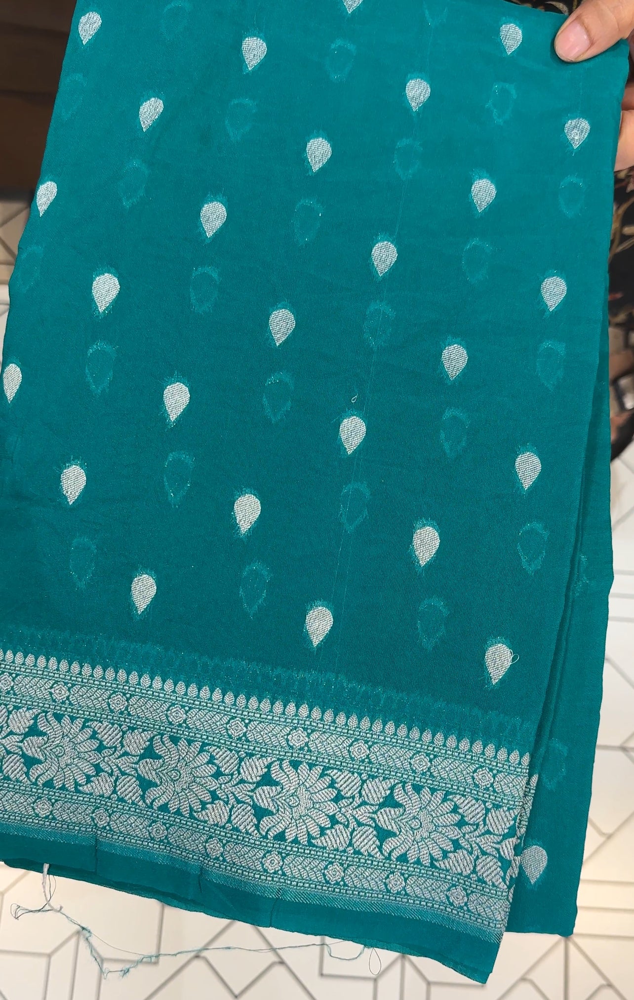 SEMI BANARASI SAREES - IHA 19649