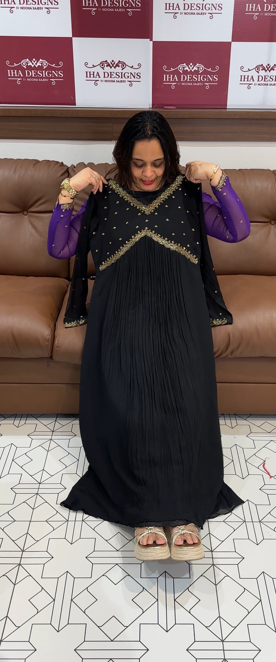 IHA'S IN-HOUSE ALIYACUT ALINE TOP AND DUPATTA  -  IHA 18247