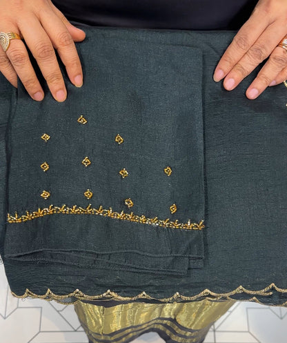 SEMI RAW SILK SAREES - IHA 17560