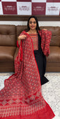 AJRAKH PRINTED UNSTITCHED SALWAR SUITS - IHA 19042