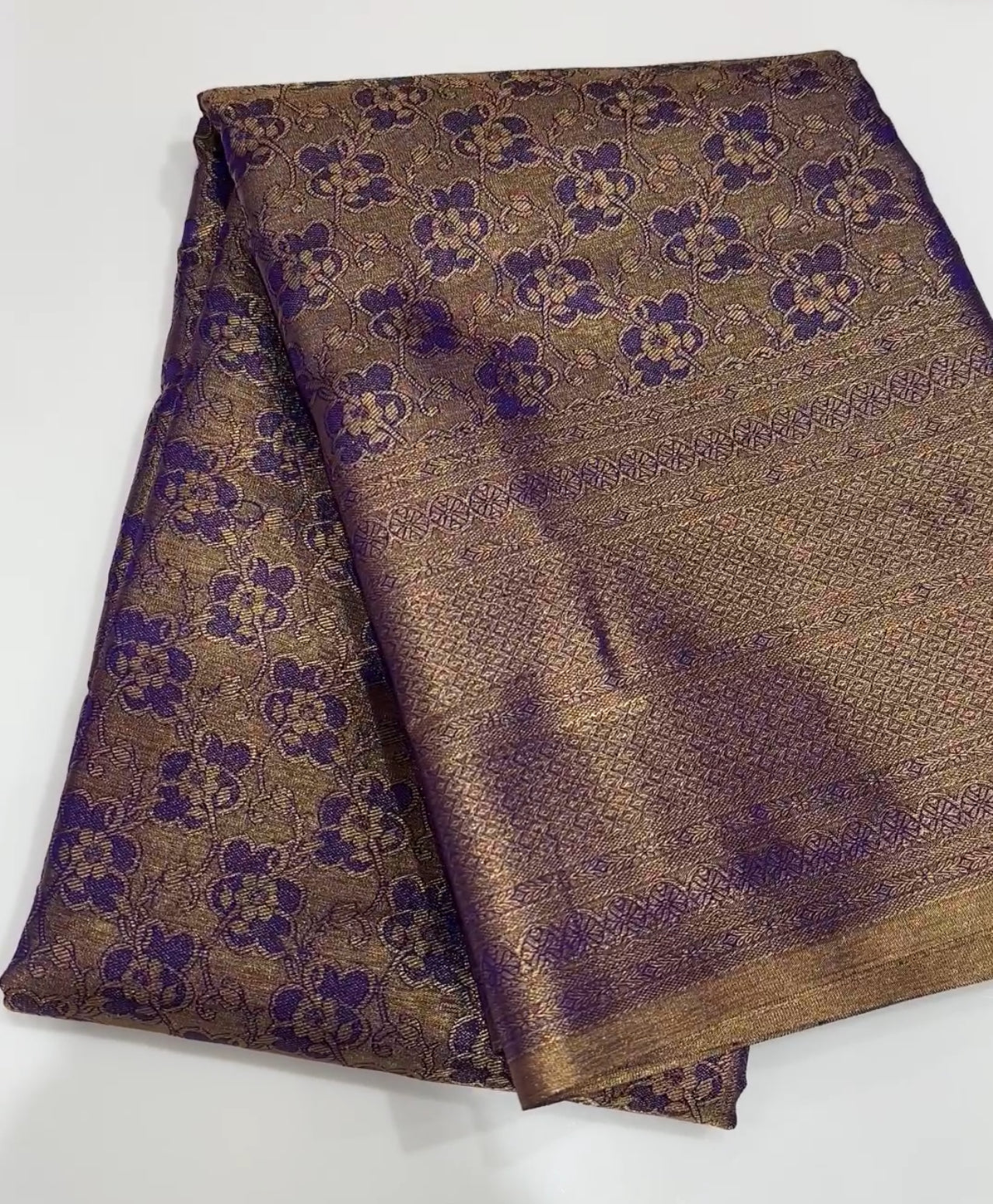 TISSUE KANCHIPURAM SILK SAREE - IHA 19303