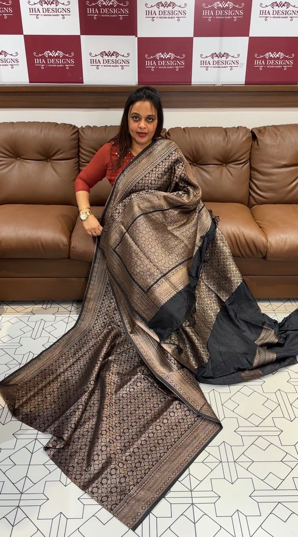 SEMI KATAN SAREE - IHA 14597