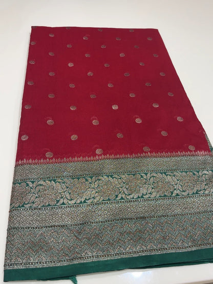 SEMI BANARASI SAREES - IHA 16772