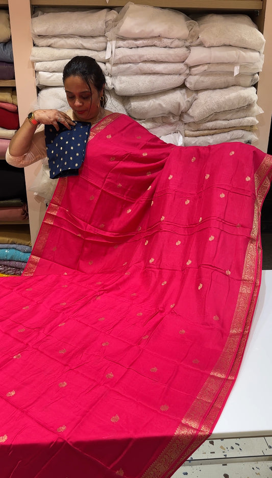 SILK BANARSI SAREE - IHA 16568