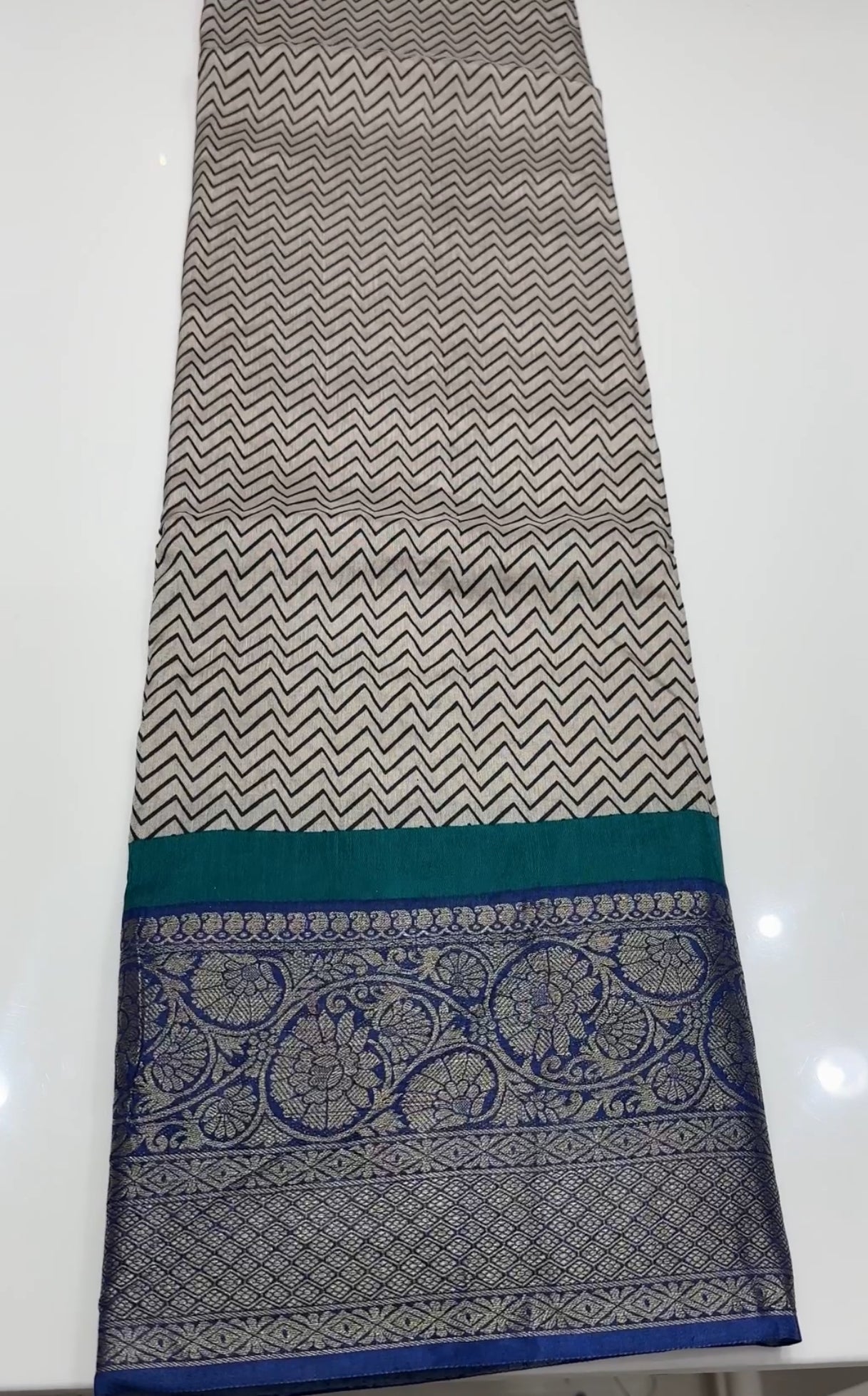 PRINTED SILK SAREE - IHA 18115