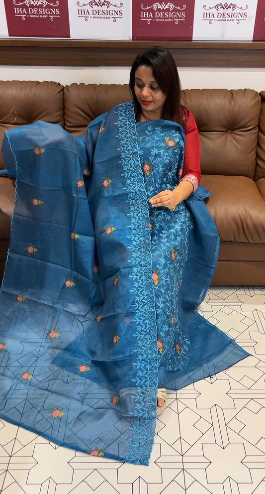 NET KOTA UNSTITCHED SALWAR SUITS - IHA 10012