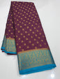 SEMI CRAPE BANARASI SAREES - IHA 18333