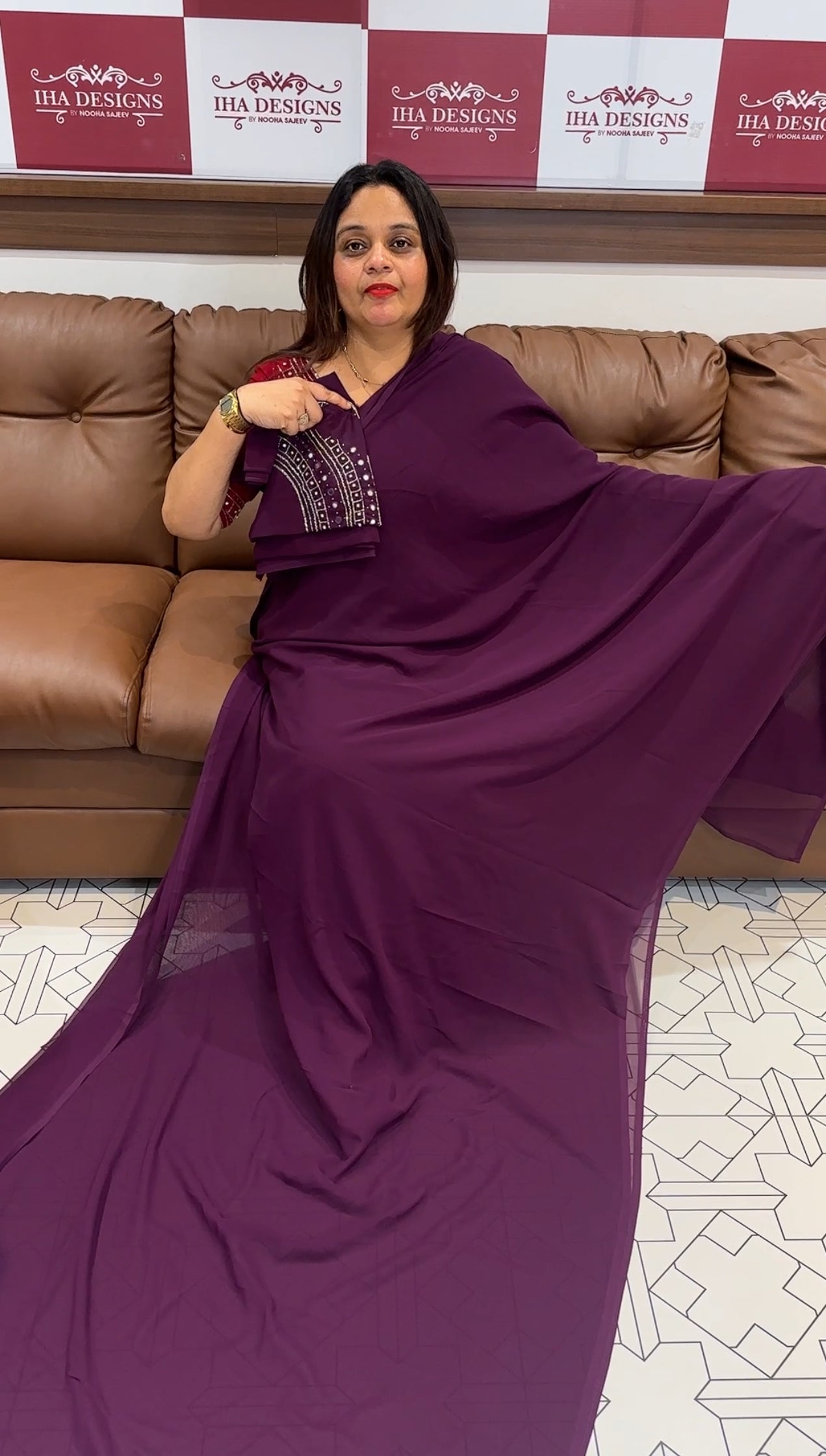 IHA'S IN-HOUSE DESIGNER SAREES - IHA 19742