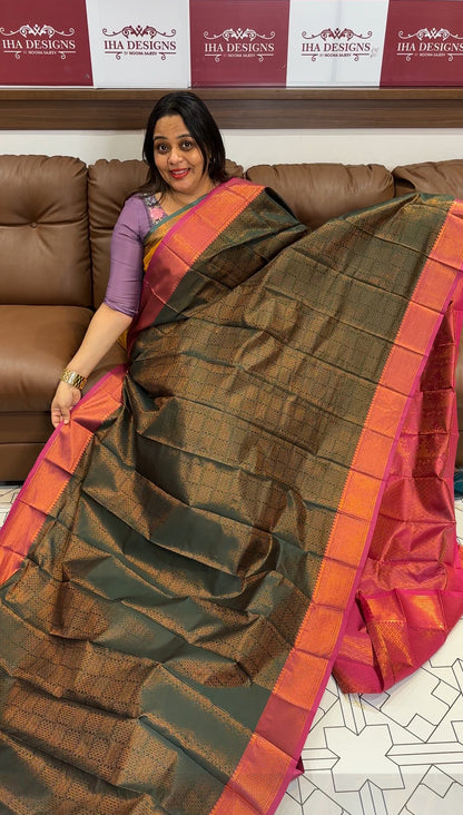 BUDGET BUY SEMI SILK SAREES - IHA 18835