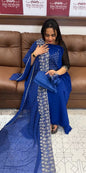 HAND WORKED  UNSTITCHED SALWAR SUITS - IHA 17968