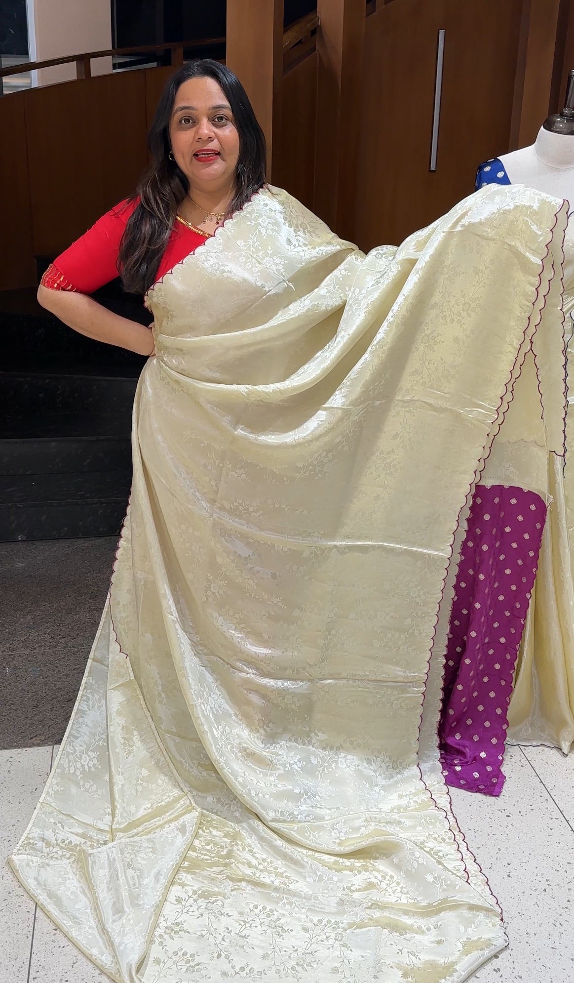 BANARASI TISSUE SAREES - IHA 19366