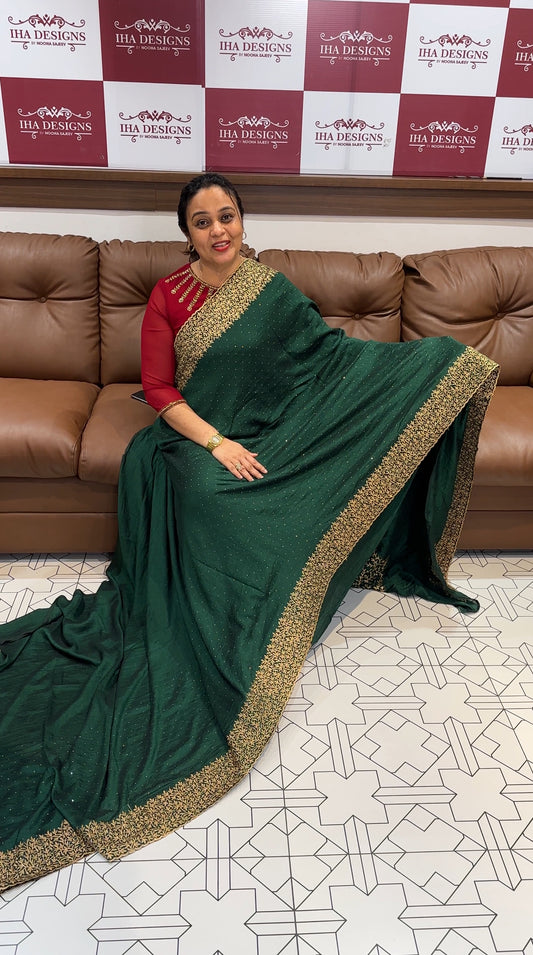 SEMI RAW SILK SAREE - IHA  18662