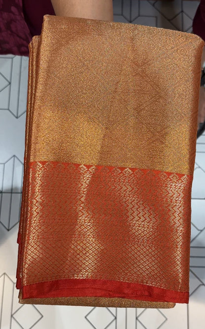 SEMI TISSUE SILK SAREE - IHA 18038