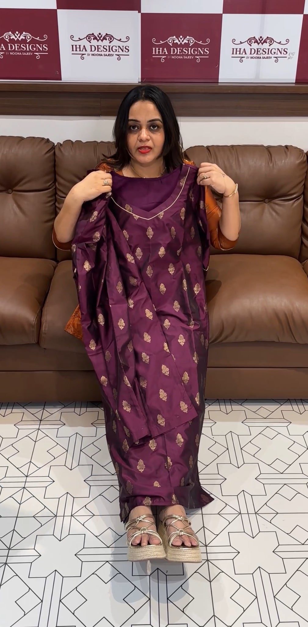 IHA'S IN-HOUSE SILK CO-ORDS SETS - IHA 17588