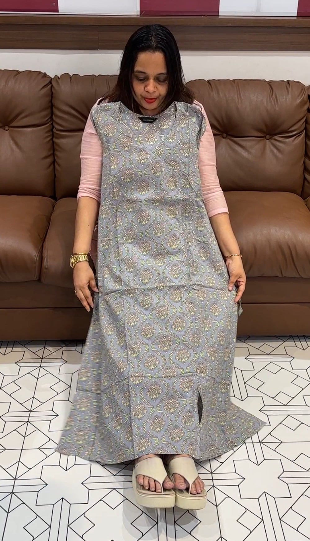 IHA'S IN-HOUSE ALINE KURTI  - IHA 15257