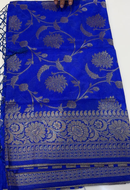 SEMI BANARASI SAREES - IHA 18044