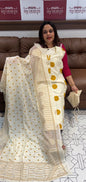 PRINTED COTTON TOP , BOTTOM AND DUPATTA  - IHA 17024