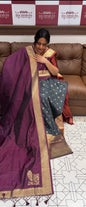 SOFT SILK UNSTITCHED DHAVANI SETS  - IHA 15574