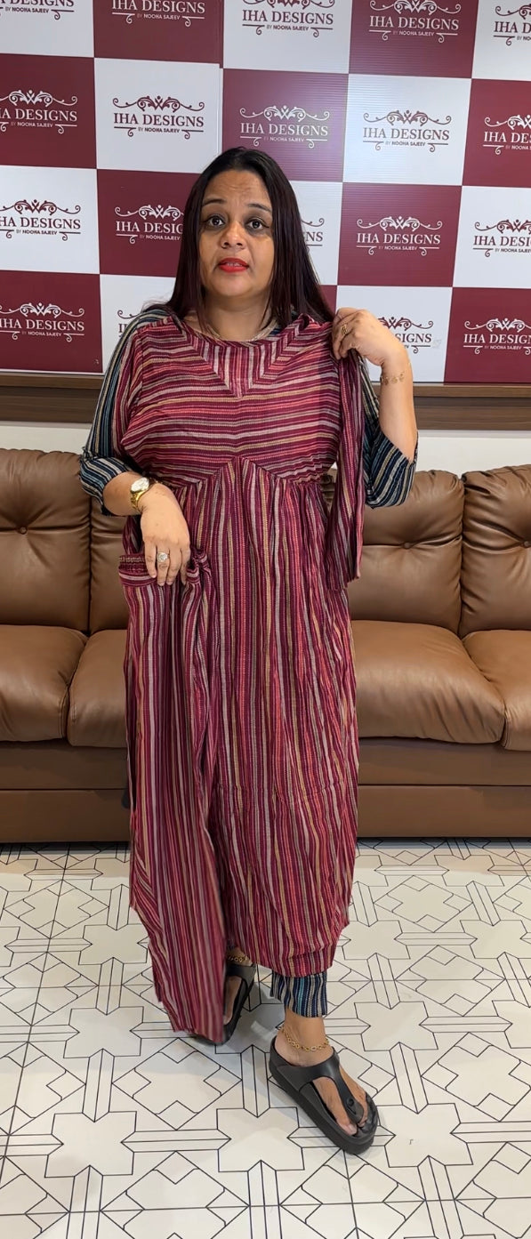 IHA'S IN-HOUSE ALIYA CUT CO-ORDS SET - IHA 8447