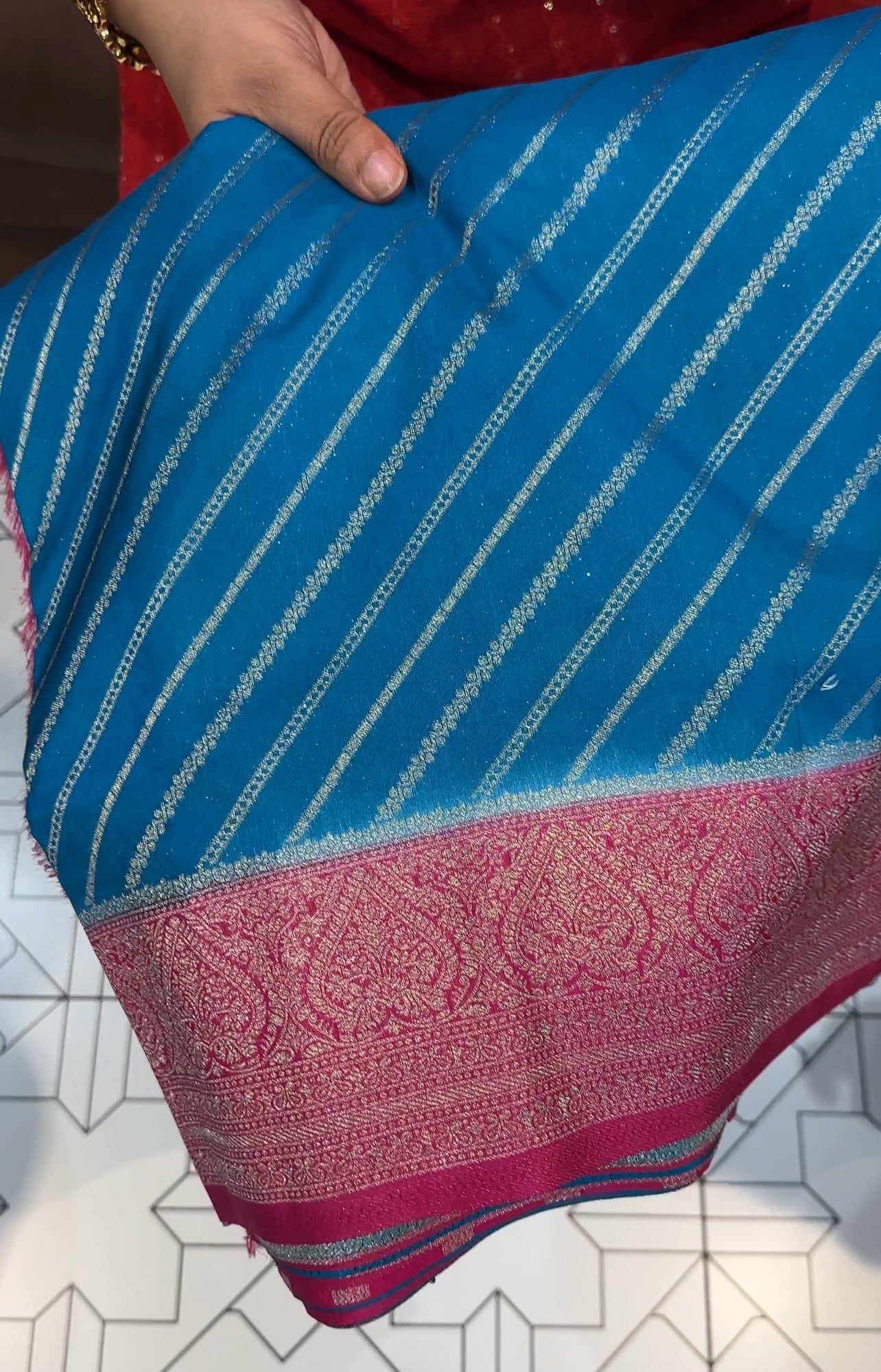 SEMI BANARASI SAREES - IHA 19398