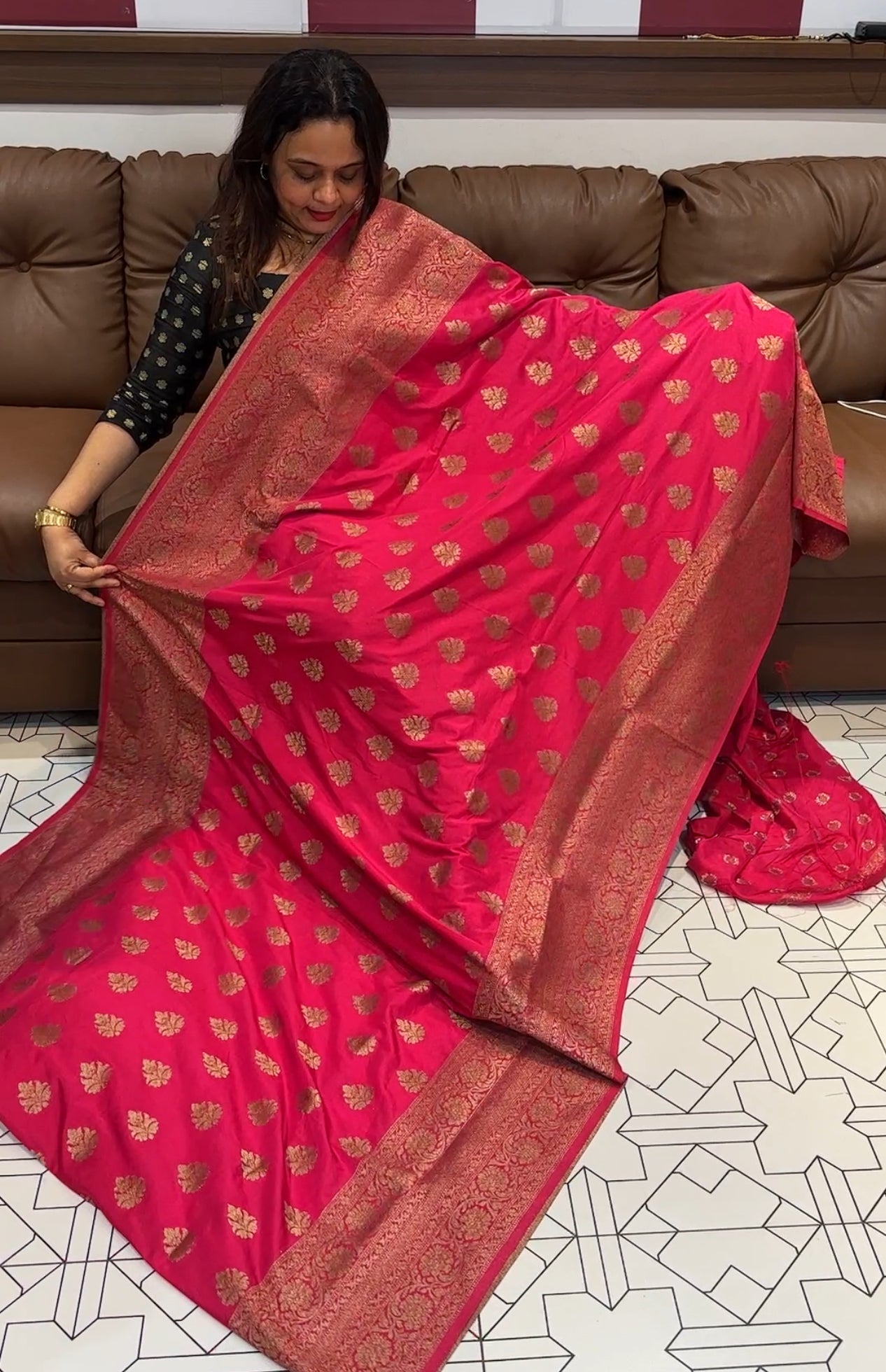 SEMI KATAN SAREE - IHA 14566