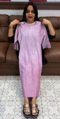 MUSLIN SILK  LONG TOP   - IHA 18435