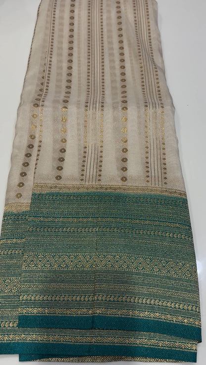 SEMI BANARASI SAREES - IHA 17030