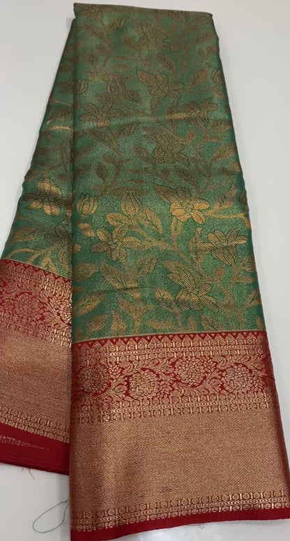 TISSUE KANCHIPURAM SILK SAREE - IHA 19276