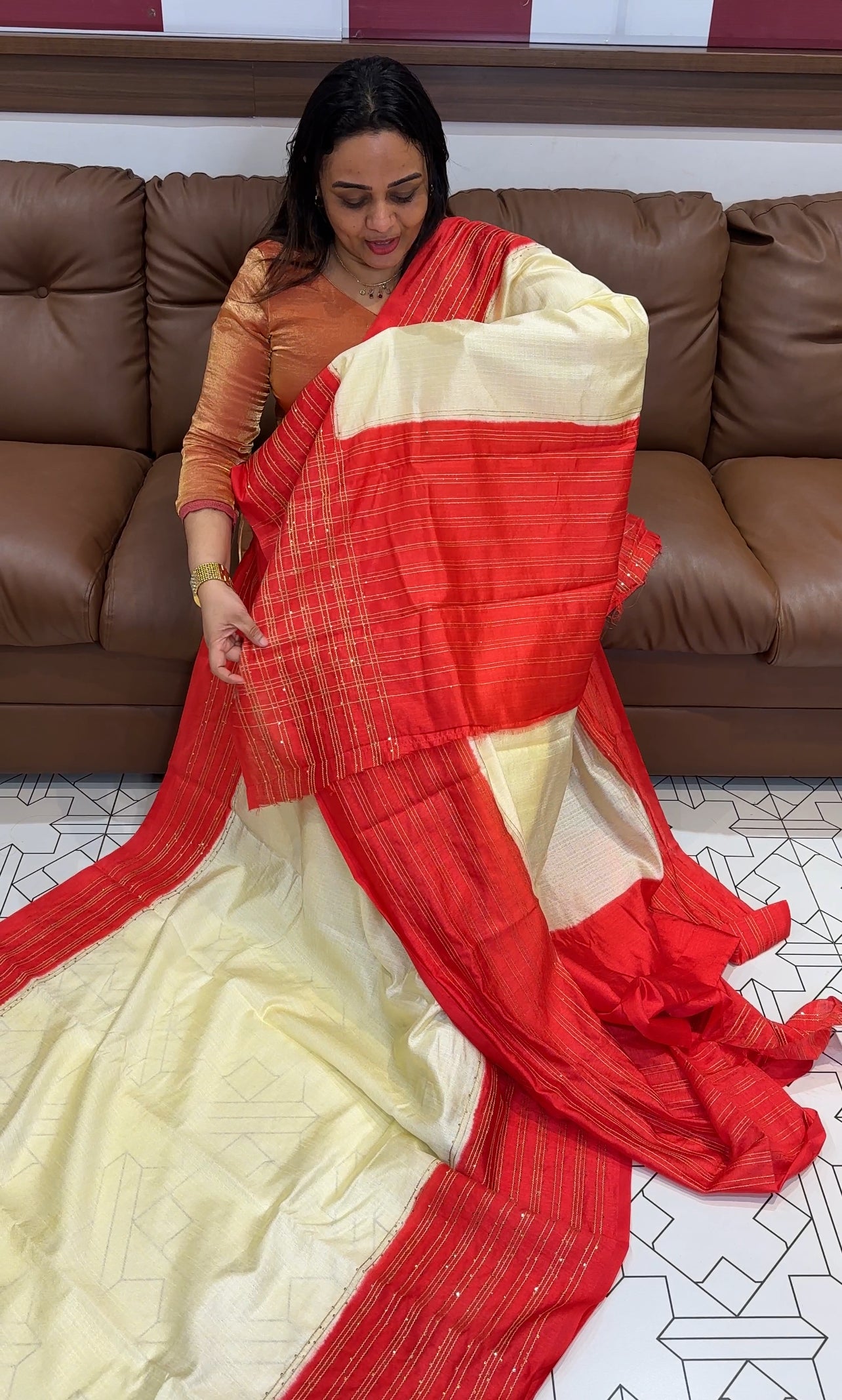 SEMI JUTE SAREE - IHA 19594