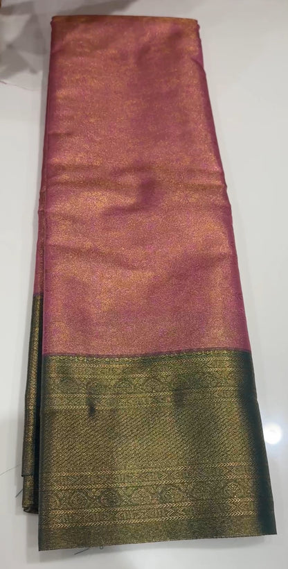 TISSUE KANCHIPURAM SILK SAREE - IHA 19276