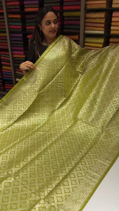 HANDLOOM KATAN BANARASI SAREES - IHA 18509