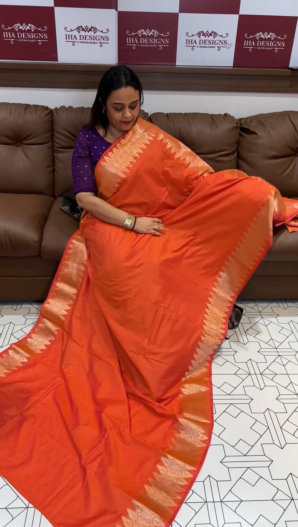 BUDGET BUY SEMI BANARSI SAREES - IHA 19856