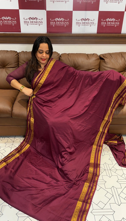 BUDGET BUY SEMI CRAPE SAREE - IHA 19121